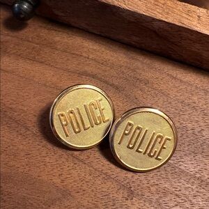Vintage Gold Police Buttons